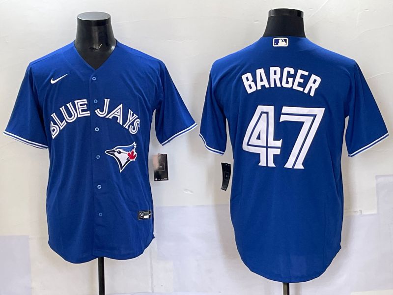 Men Toronto Blue Jays 47 Barger Blue Game 2025 Nike MLB Jersey style 003